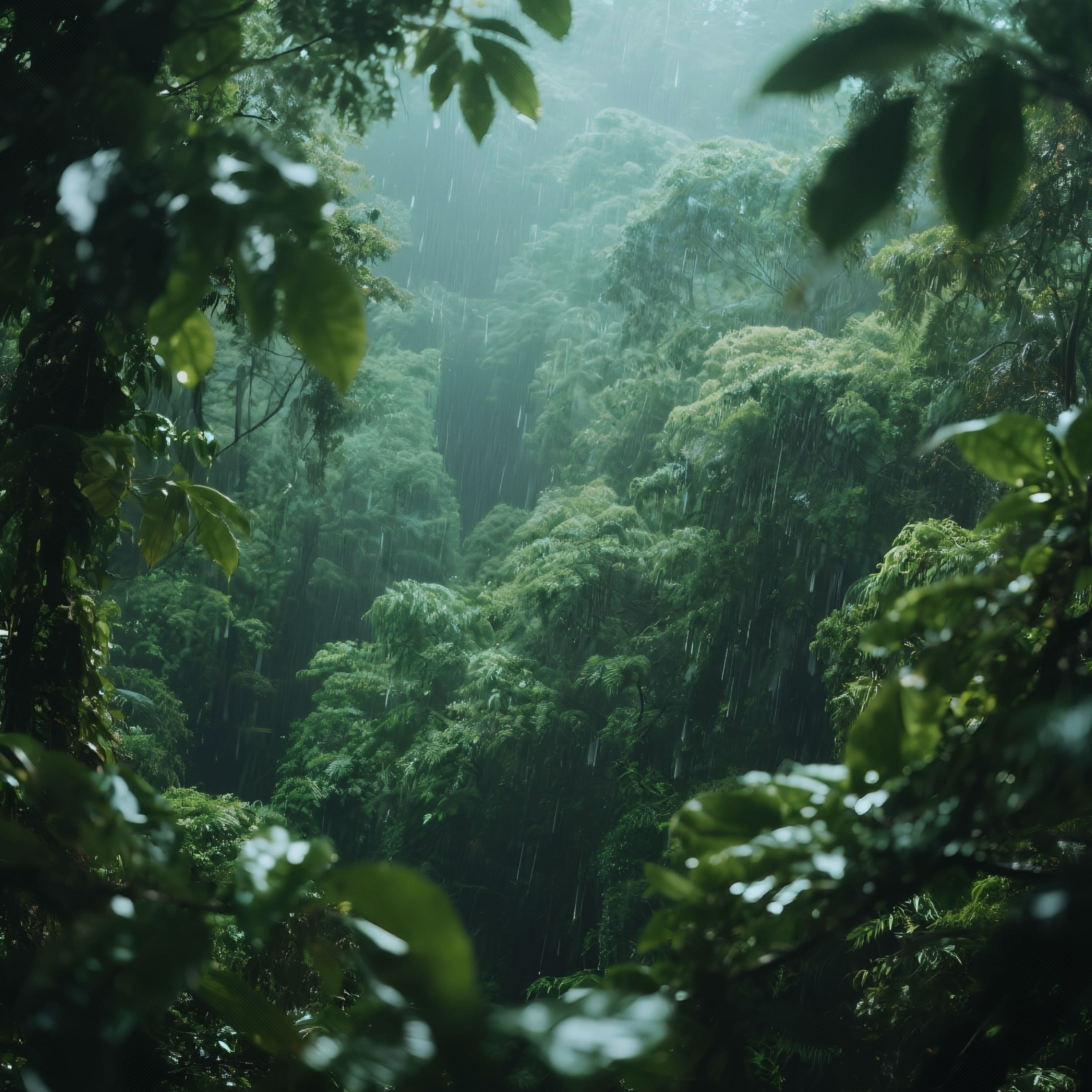 Amazon Rainforest Thunderstorm: Rain and Rolling Thunder