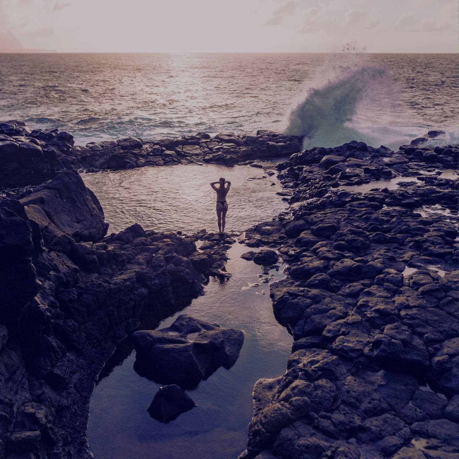 Midnight Tide Pools: Ocean Soundscape with Soft Music for Deep Sleep & Calm
