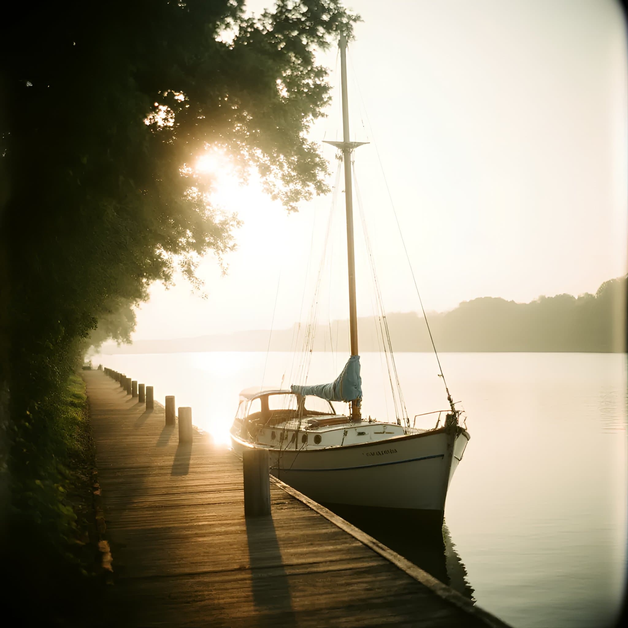 Drifting on the Dock of the Day: Calm Waves & River Ambience