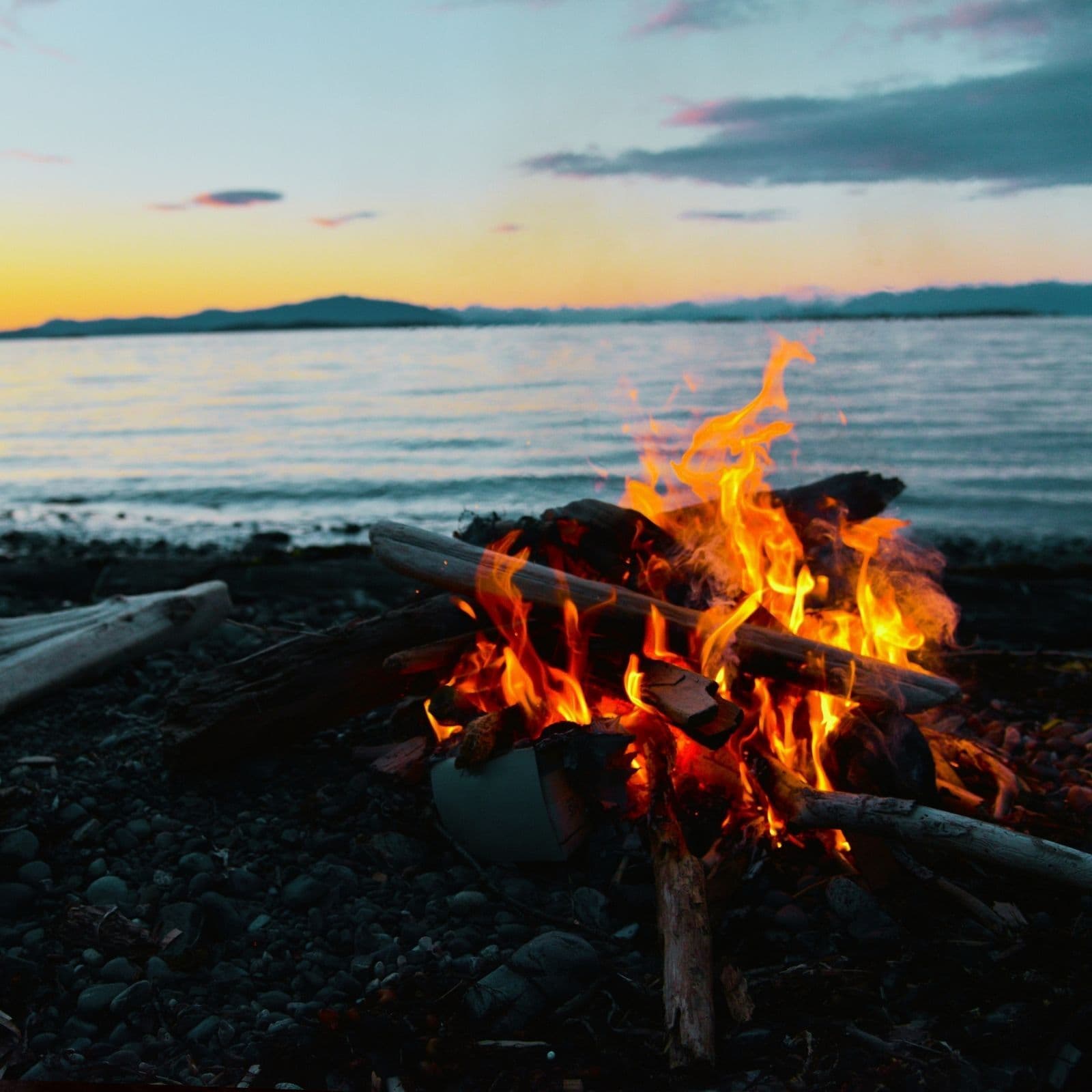 Driftwood Flames | Bonfire, Waves & Binaural Beats for Deep Sleep